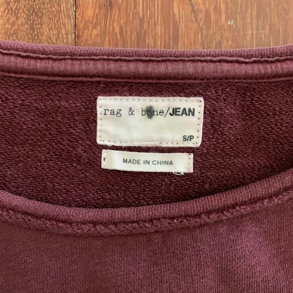 Rag & Bone Burgundy Sweatshirt Small - Picture 6 of 6